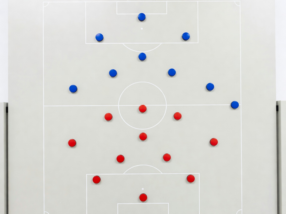 Tactical board showing football formations